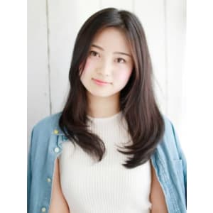 かきあげ内巻きレイヤースタイル