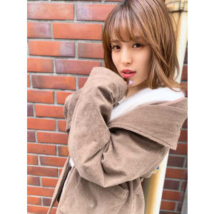 添田】ハイライト ネイビーカラー 抜け感大人ボブ