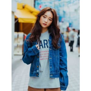 センター分けウェーブ