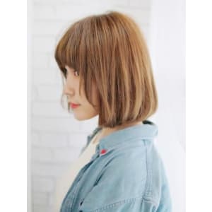 Aラインのワンレングスボブヘアー