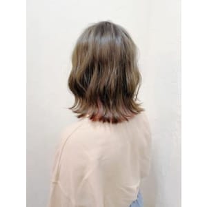【reir下北沢】*インナーカラー+ベージュ×バーガンディ