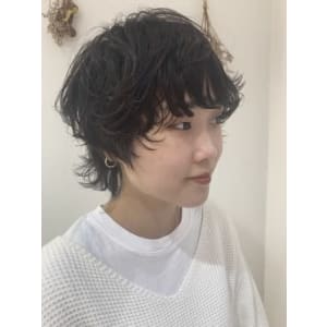 マッシュウルフパーマ