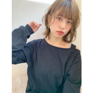 アフロート添田】小顔なフレンチボブ 大きめウェービーパーマ