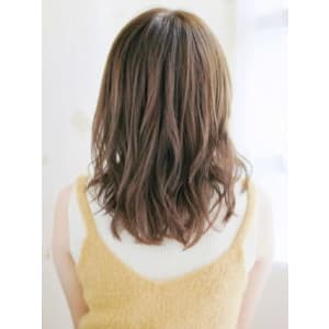透け感バングのゆるミックスカール