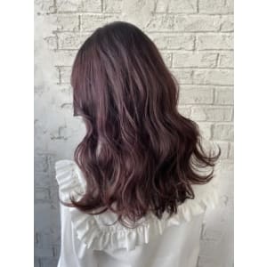 ピンクパープルカシスカラーピンクヘア韓国無造作4052
