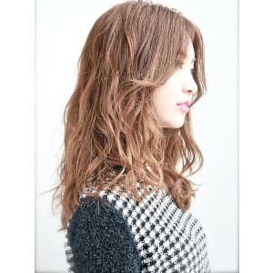 ラフウェーブ×センターパート