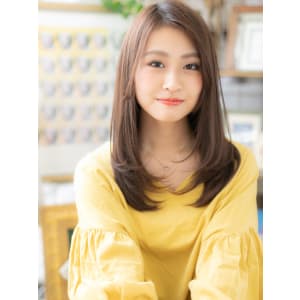 美人顔☆大人かわいいツヤセミロング　簡単スタイリング