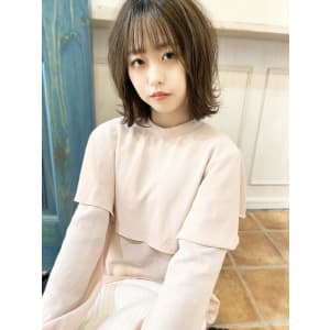 添田】シースルーバングくびれボブディ ことりベージュ