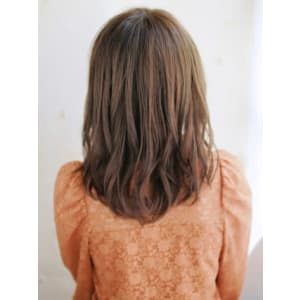 透け感バングのゆるミックスカール
