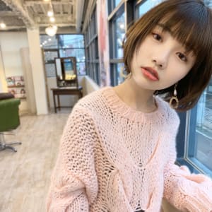 アフロート添田】毛先パーマで大人可愛いボブ ことりベージュ