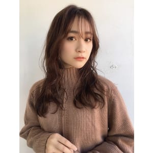大人フェミニン小顔シースルーセミロング　73