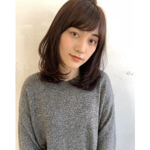 内巻きレイヤー　小顔セミディM352