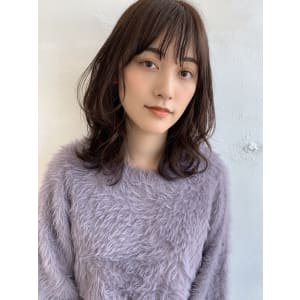 毛先パーマ　ふんわり無造作ヘアM355
