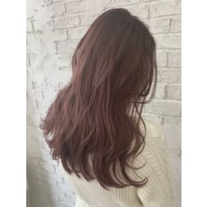 ピンクカラーピンクベージュペリーピンク無造作カール6072