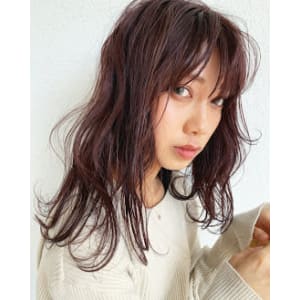 2wayバングでゆる巻きレイヤースタイル