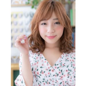 アシンメトリーな外国人風ラブふわミディ　ルーズ