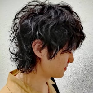 マッシュウルフ×パーマ