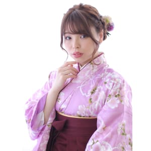 卒業式ヘアアレンジ☆編み込みアップスタイル