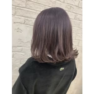 ラベンダーパープルカラーバイオレットセミディ無造作6074