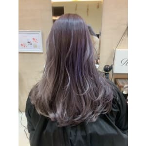 ホワイトラベンダーセミロングブランジュ20代30代2082
