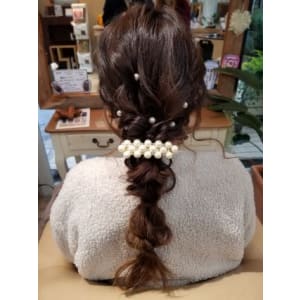 ロング×編み下ろしヘアアレンジ