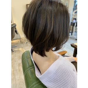 【アフロート添田】お客様スタイル バッサリくびれボブ