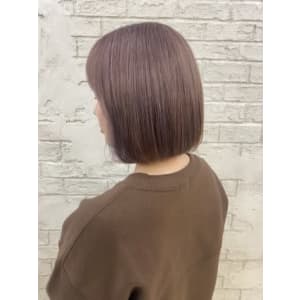 ラベージュラベンダーベージュカラーボブブリーチカラー4071