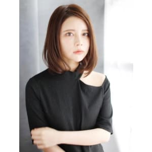 大人かきあげバングのワンカールスタイル