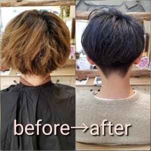 メンズマッシュ×ディープブルー