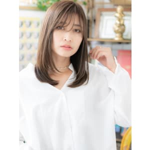 大人かわいい＊斜めバングツヤワンカール　ブランジュ