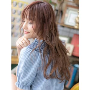 小顔見せ効果！外国人風グラマラススーパーロング　大人かわいい