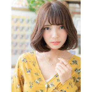 くせ毛風ニュアンスカール♪Aラインラブ大人ボブ　毛先パーマ