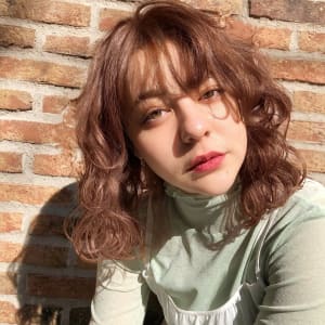 シースルーバングにミルクティーベージュ♪