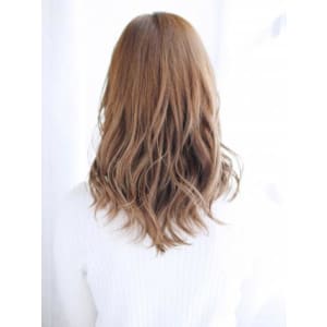 長め下ろしバングのミックスカール