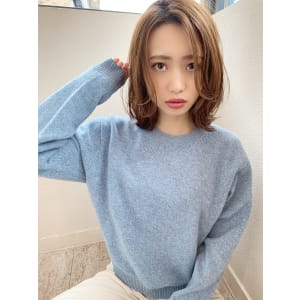 【アフロート添田】ことりベージュウルフミディ 小顔レイヤー