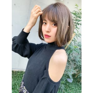 【アフロート添田】小顔な前下がりボブ ウォーターフォール