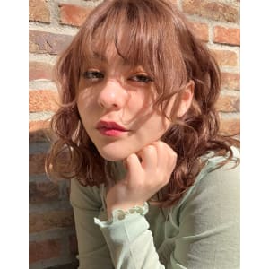 シースルーバング/ミルクティーカラー