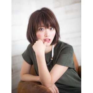 大人可愛いボブ×シースルー