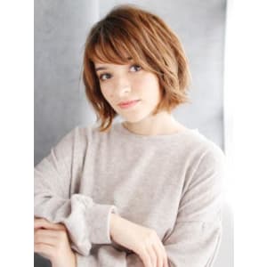 ふんわり外ハネバルーンボブ