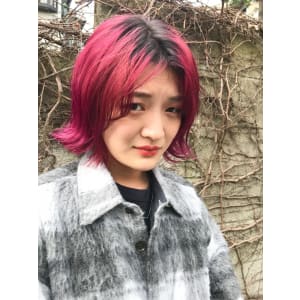 【reir下北沢】*外ハネボブ+ビビットピンク*