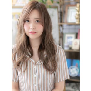 大人かわいい＊アシンメトリーラフウェーブ　グラデーションカラ