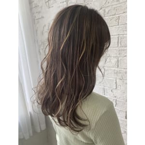 ハイライトカラーブランジュことりベージュ無造作6081
