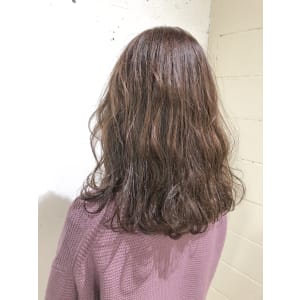 ナチュラルブラウン×ウェーブ