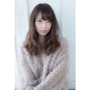 抜け感ゆるふわセミロング【アッシュグレージュ】U-134