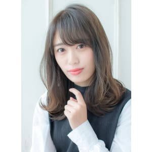 大人ゆるふわセミロング【アッシュグレージュ】U-160