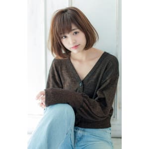 重め切りっぱなしボブ【チャコールベージュ】U-137