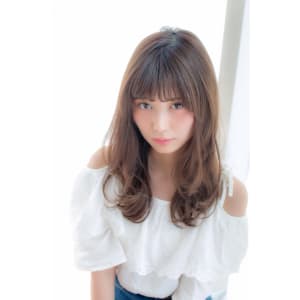 女子アナ風抜け感セミディ【ガレットベージュ】U-206