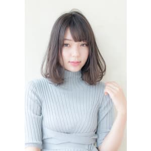 抜け感たっぷりの大人ロブ【カーキグレージュ】U-96