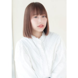 大人の切りっぱなしボブ【シャインピンクベージュ】U-34
