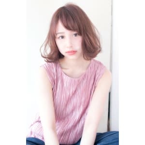 大人のハネっぱなしボブ【スコッチピンクベージュ】U-32